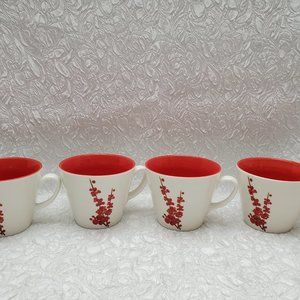 Starbucks Cherry Blossom Flower Tea, Coffee, Set of 4, Latte Mug Like New